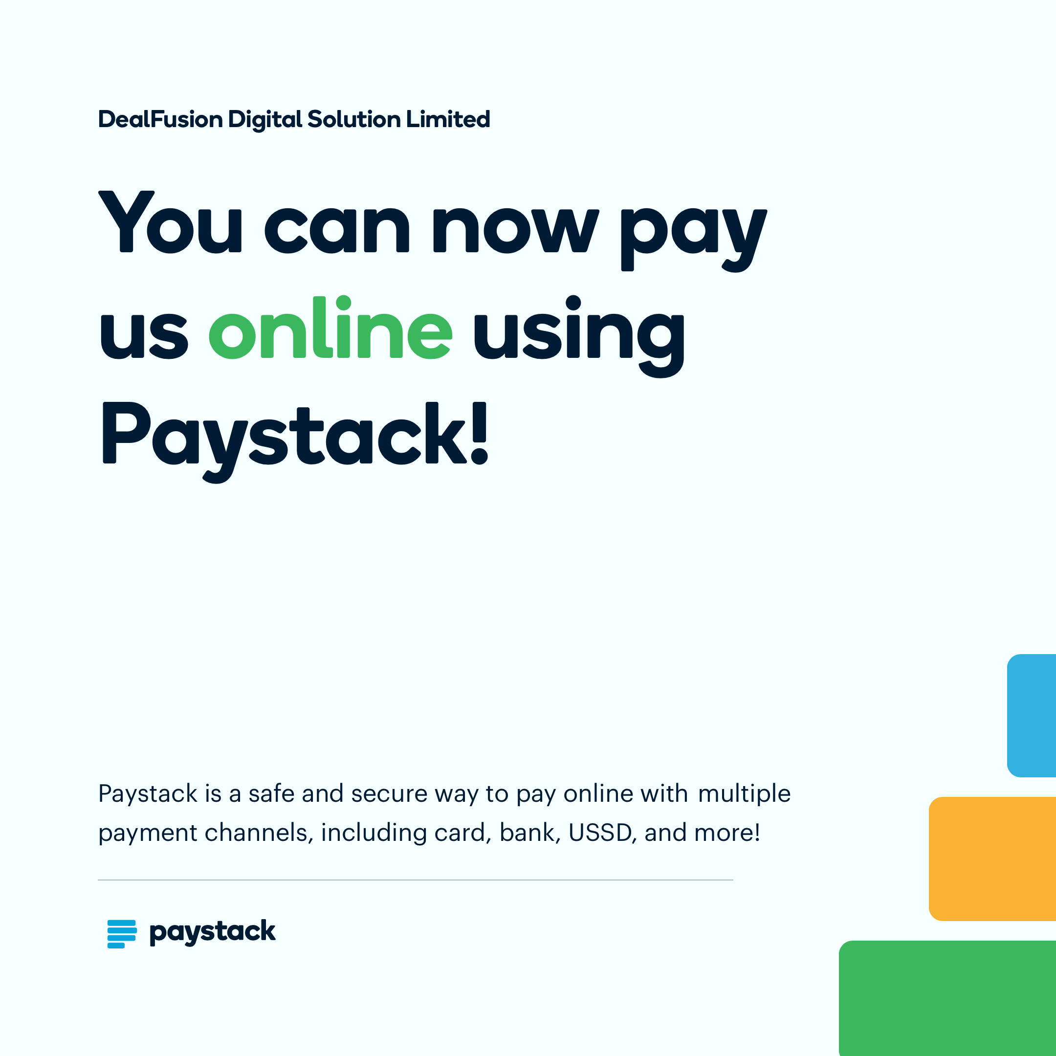 Pay with Paystack — DealFusion